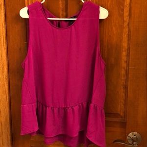 Pink Ruffle Tank Top